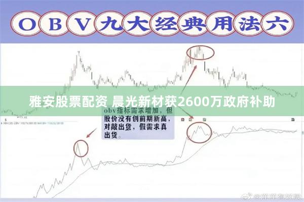 雅安股票配资 晨光新材获2600万政府补助